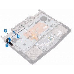 Замена платы кнопки питания Dell Alienware 13 R3